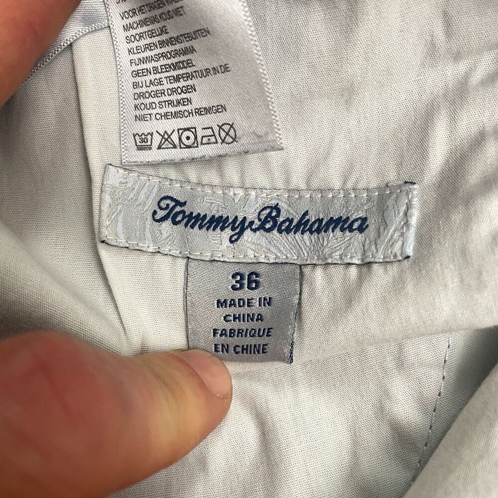 Tommy Bahama Chino Shorts Mens 36 Blue Pockets Cotton Blend Casual Outdoor 38x10 - Picture 4 of 13